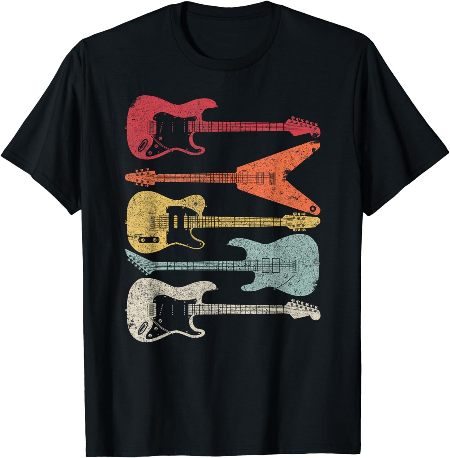 Guitar Shirt. Retro Style, Gift For Guitarist T-Shirt | Amazon (US)