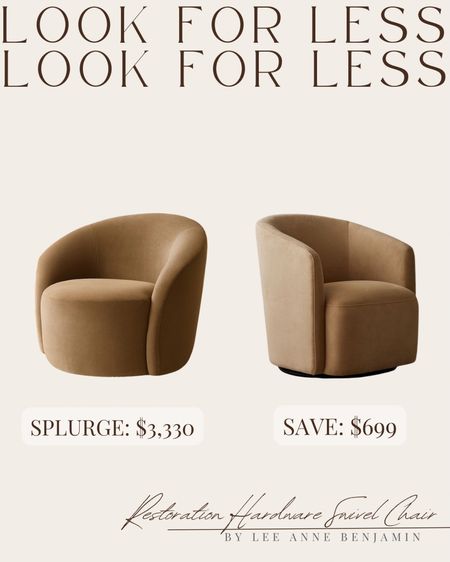 Restoration Hardware look for less swivel chair from Pottery Barn! 

#LTKhome #LTKstyletip