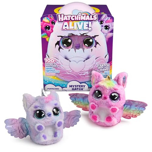 Hatchimals Alive, Mystery Hatch Pufficorn, Surprise Interactive Toy & Egg with Mist, Lights & Sounds (Styles May Vary), Kids Toys for Girls & Boys | Amazon (US)