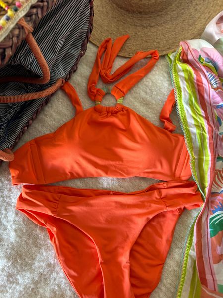 Beach ready with this beautiful bright bikini! It fits true to size and it’s really good quality !

#LTKSeasonal #LTKSwim #LTKFindsUnder100