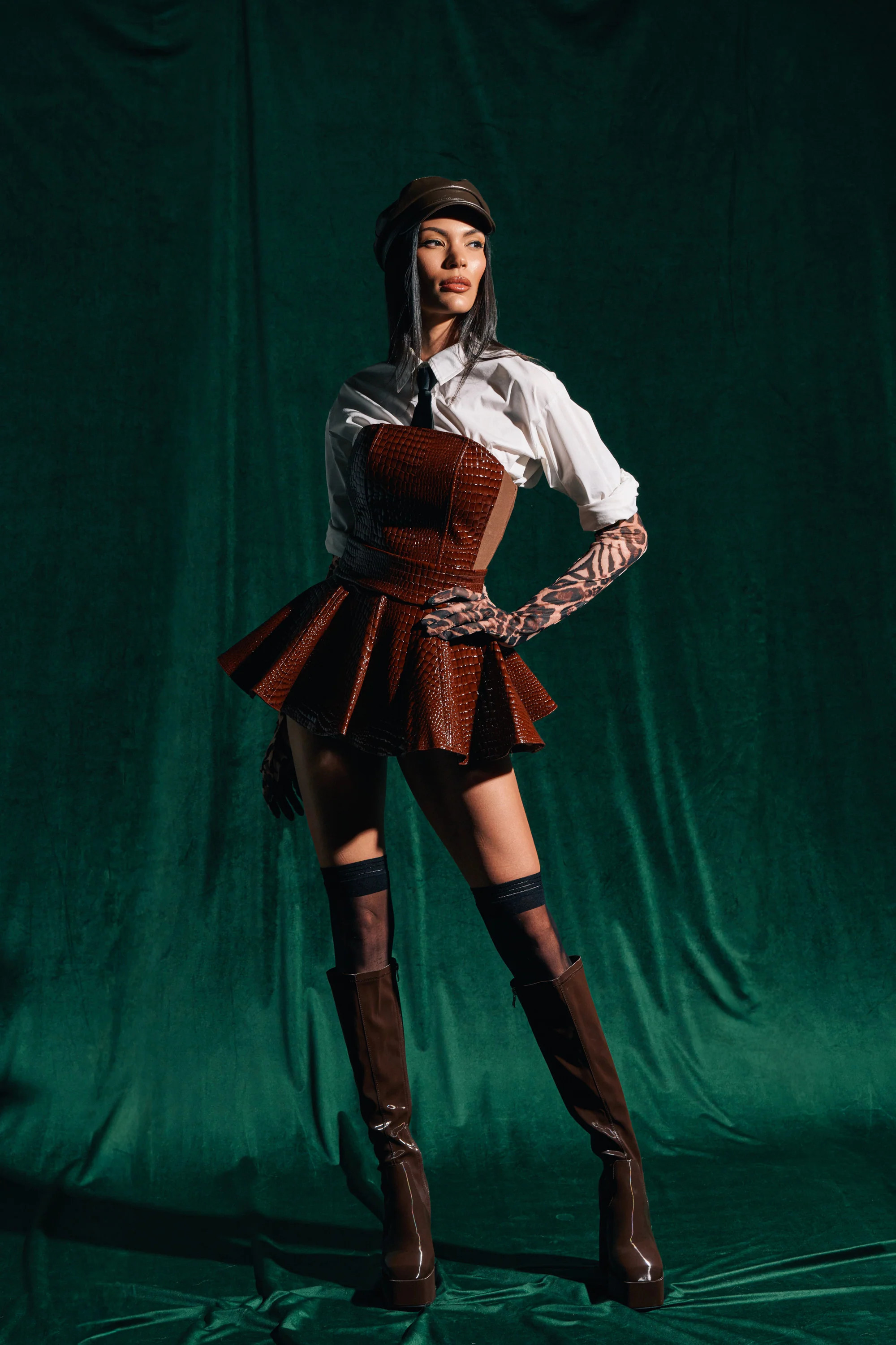 TOO GOOD FOR YOU CROCODILE MINI SKIRT | AKIRA