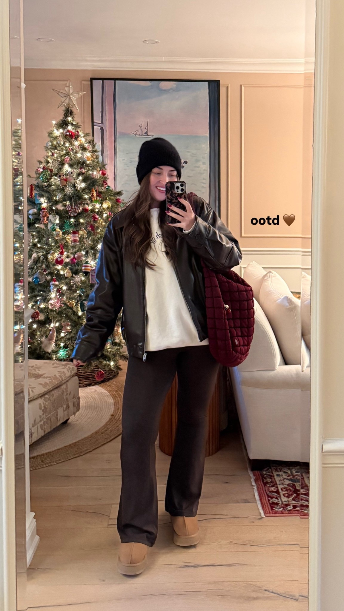 Casual winter outfit / holiday market / Christmas outfit / date night outfit / leggings & jacket / midsize 

Sizing: L in leggings / XL in jacket & sweatshirt 

#LTKmidsize #LTKcurves #LTKwinter