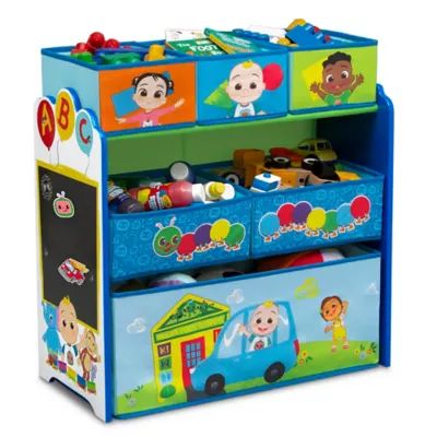 Delta Children CoComelon 6-Bin Toy Storage Organizer in Blue | buybuy BABY