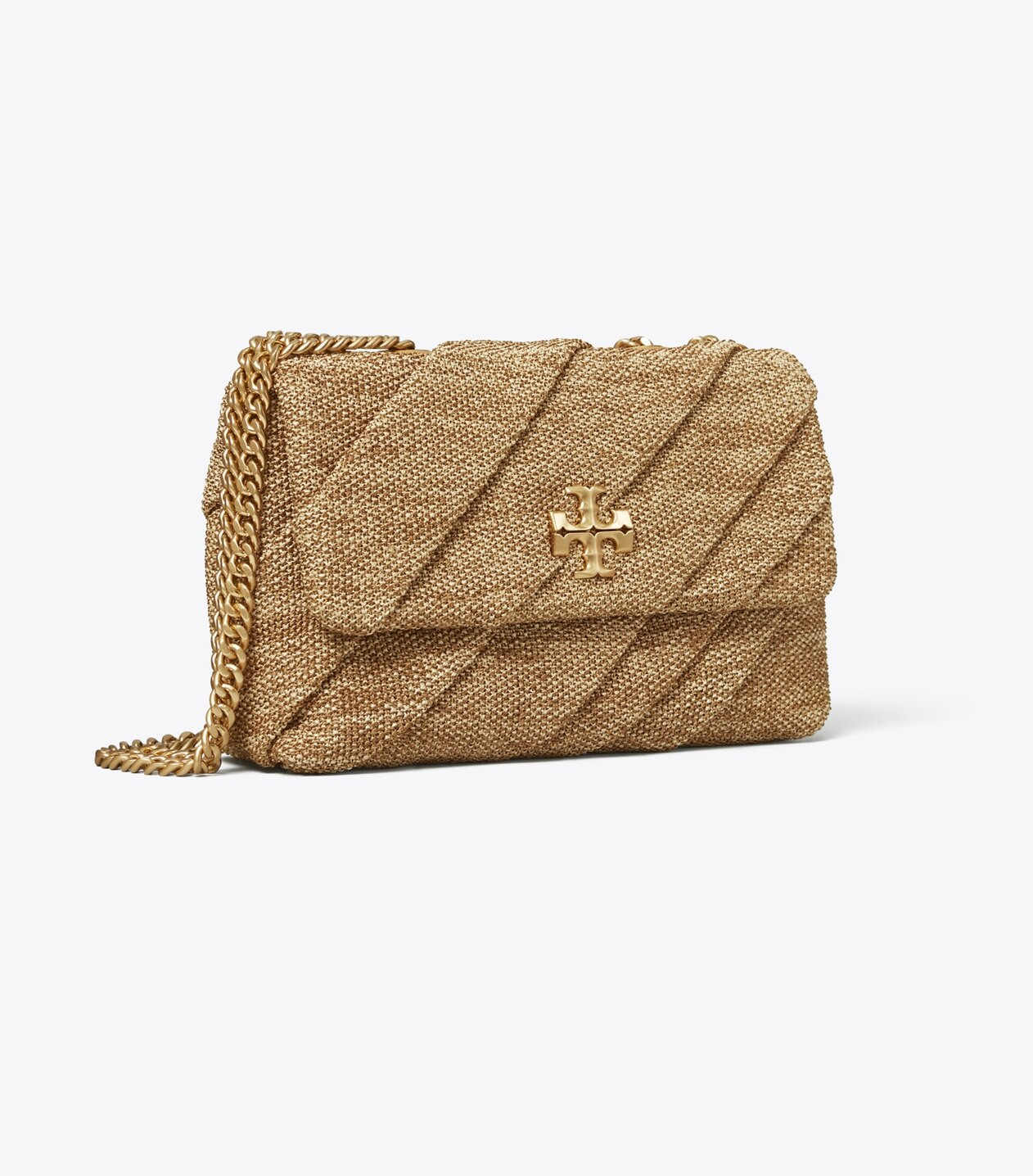 KIRA DRAPED RAFFIA SMALL CONVERTIBLE SHOULDER BAG | Tory Burch (US)