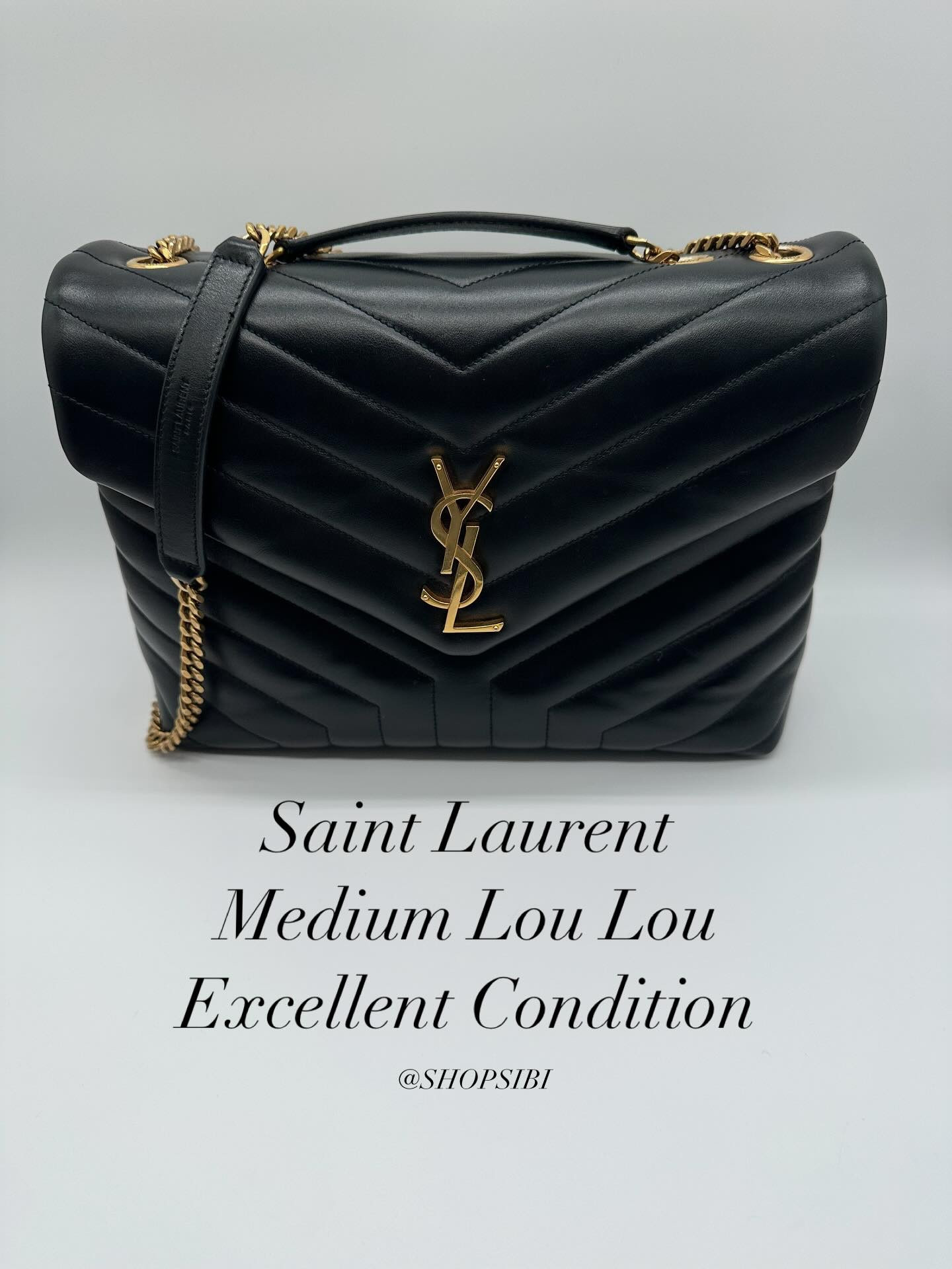 ✨ Saint Laurent Loulou Medium ✨
Black quilted calfskin with gold hardware, timeless, structured, and effortlessly chic.
Retails $2,900 and it’s $1,600 shipped through Shop SIBI + GOLDENGOOSEGANG.

Excellent condition, minimal hardware wear. Will@ship fully insured tracked. 

🖤 Secure luxury for less
@ShopSibi | @GoldenGooseGang or GoldenGooseGang.com

Disclaimer:
Shop SIBI LLC is an independent luxury reseller and is not affiliated, associated, or endorsed by Saint Laurent or any of its subsidiaries. All trademarks and logos are used for identification purposes only. All items are authenticated through trusted third-party verification partners prior to sale.

#ShopSIBI #SaintLaurent #YSL #LoulouBag #LuxuryConsignment #loulou #goldengoosegang

#LTKCyberWeek #LTKGiftGuide #LTKHoliday