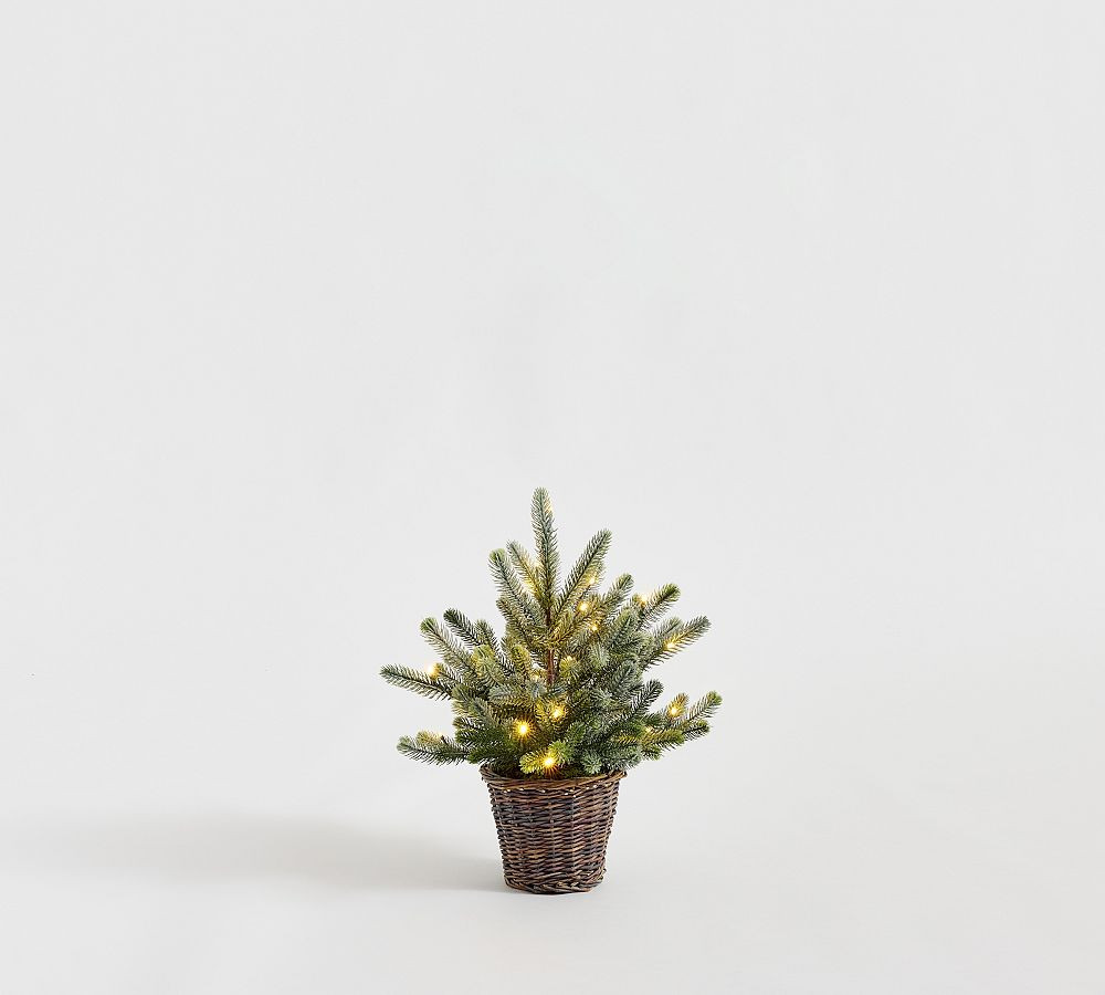 Faux Lit Blue Spruce Tree | Pottery Barn (US)