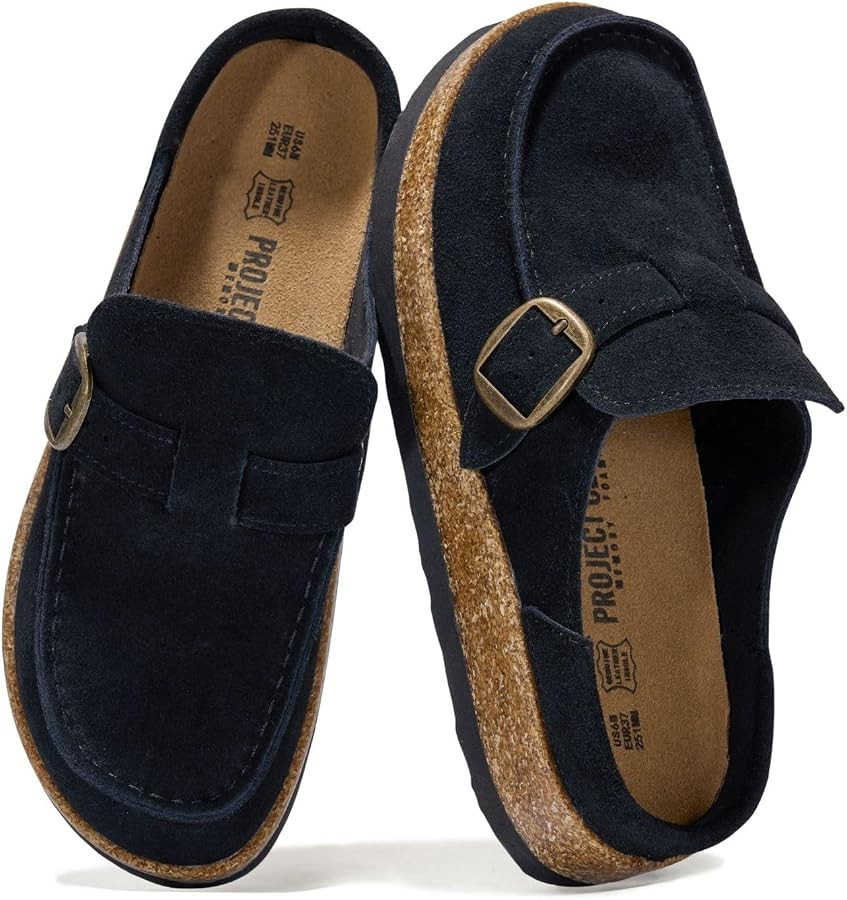 Project Cloud 100% Genuine Leather Moccasin Style Clogs for Women | Amazon (US)