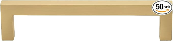 GlideRite Hardware 5-1/16" 128mm Center Solid Square Cabinet Bar Pull Handles - 5-3/8" Length, Ch... | Amazon (US)