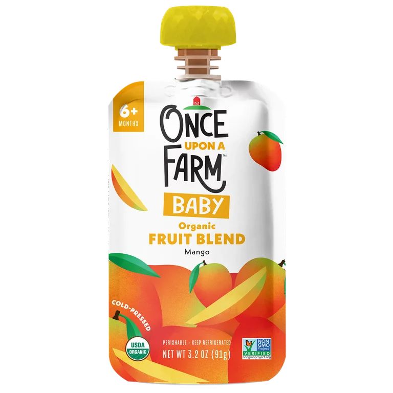 Once Upon a Farm Baby Fruit & Veggie Blend Mango Pouch, 3.2oz | Walmart (US)