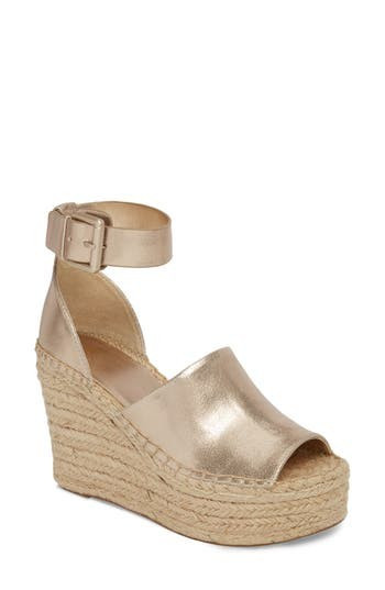 Women's Marc Fisher Ltd 'Adalyn' Espadrille Wedge Sandal, Size 6 M - Metallic | Nordstrom