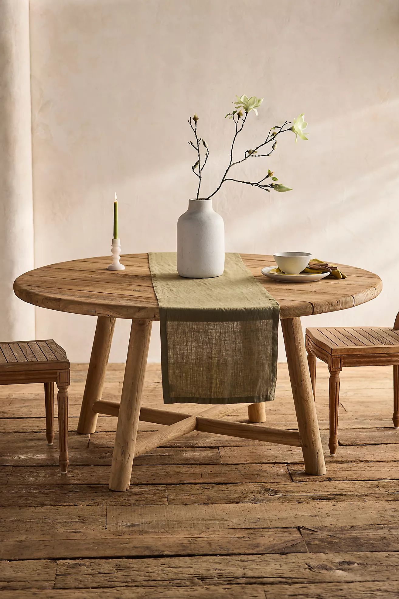 Reclaimed Teak Round Dining Table | Anthropologie (US)