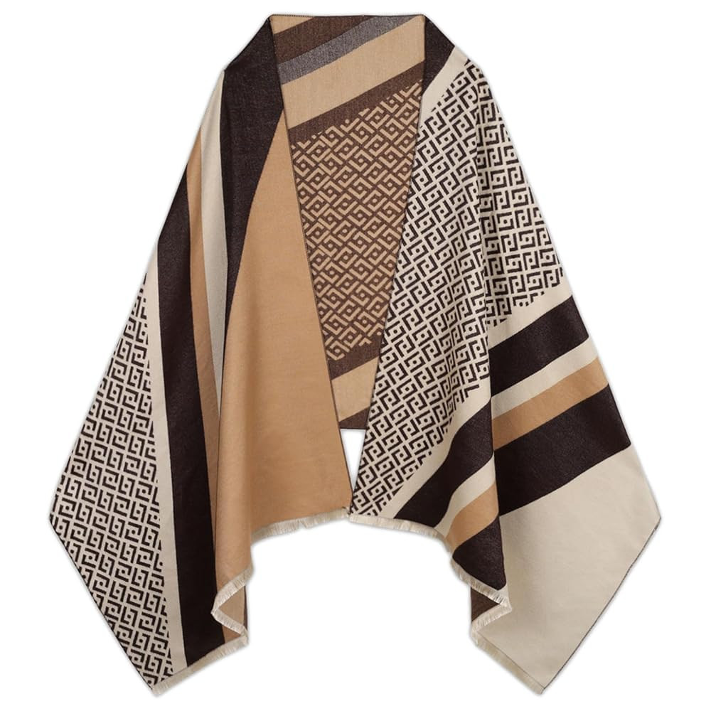 EXTREE Scarfs for Women Pashmina Silky Shawl Wrap for Evening Dressing Blanket Open Front Poncho ... | Amazon (US)