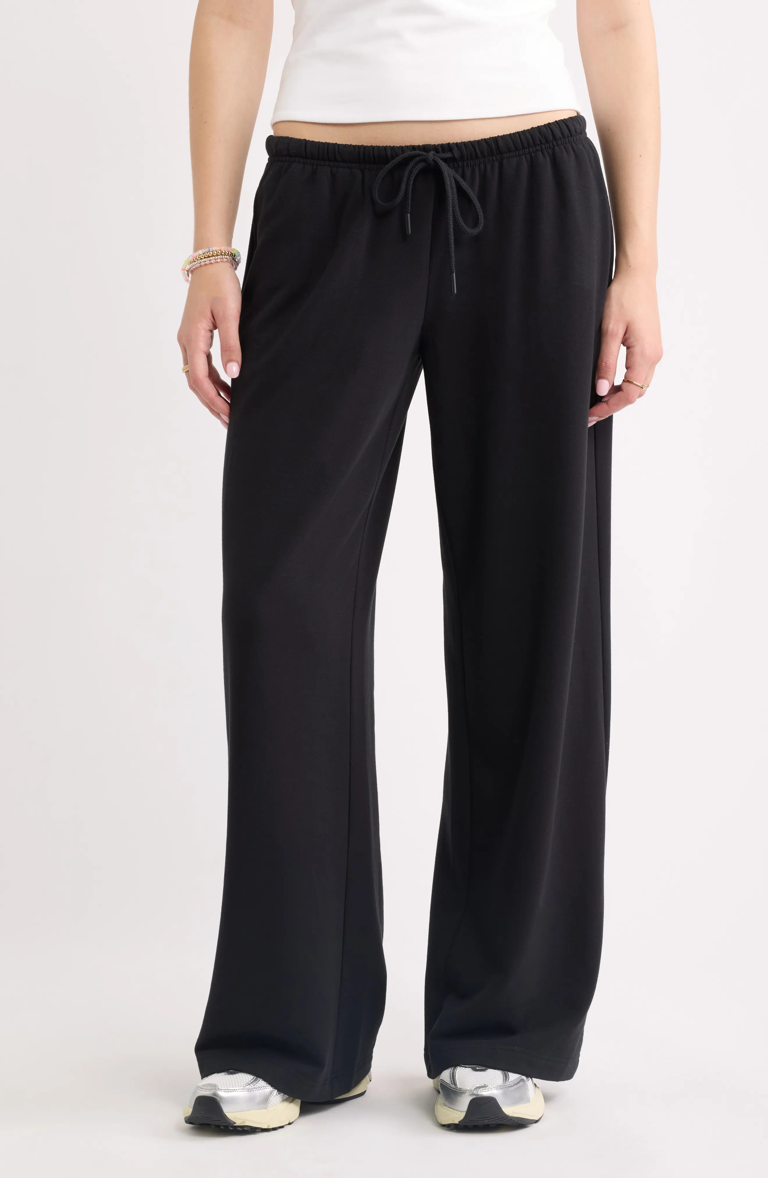 BP. Narrow Waistband Baggy Wide Leg Sweatpants in Brown Coffee at Nordstrom, Size Medium | Nordstrom