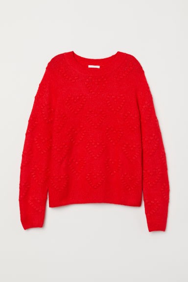 H & M - Pattern-knit Sweater - Red | H&M (US + CA)