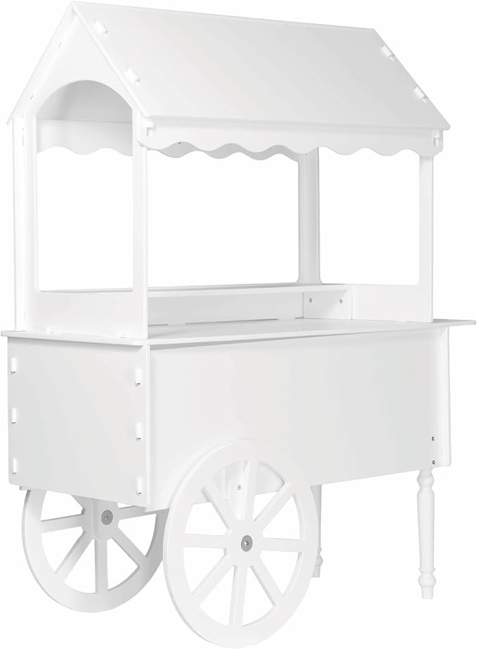 Candy Cart with Wheels for Parties – Vintage Dessert Display Stand, Easy to Assemble Rolling Ca... | Amazon (US)