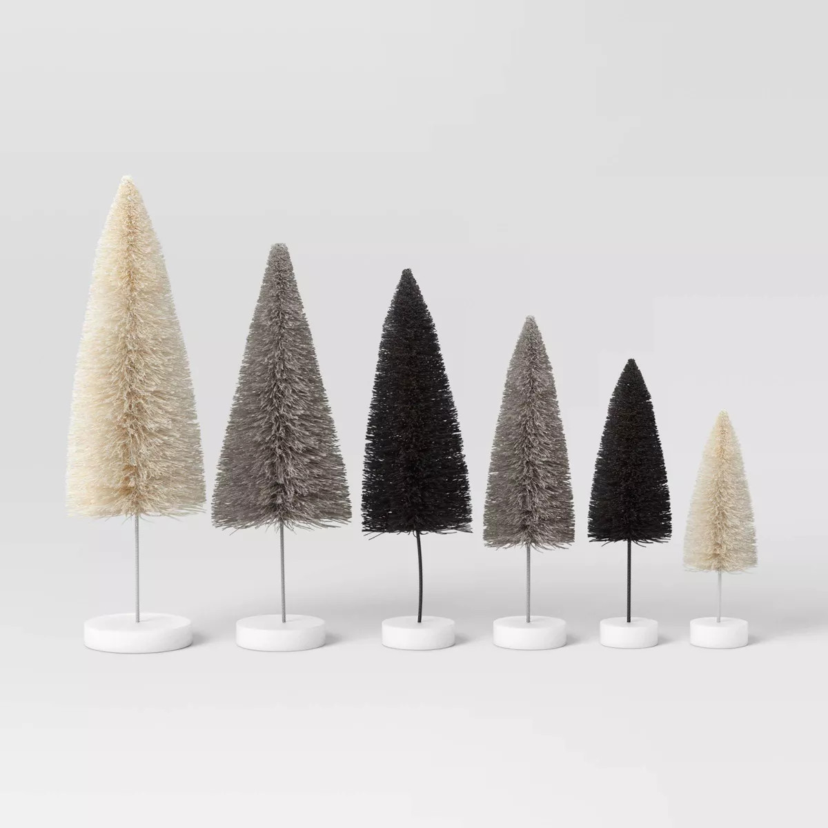 6pc Sisal Christmas Bottle Brush Tree Set - Wondershop™ | Target