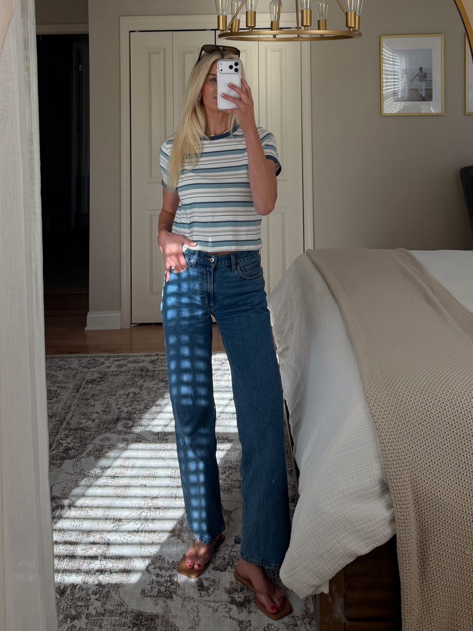 Spring outfit basics
Simple mom outfit 
Abercrombie jeans size 27 long 
Stripe Top size small 

#LTKmomlife #LTKTall #LTKootd