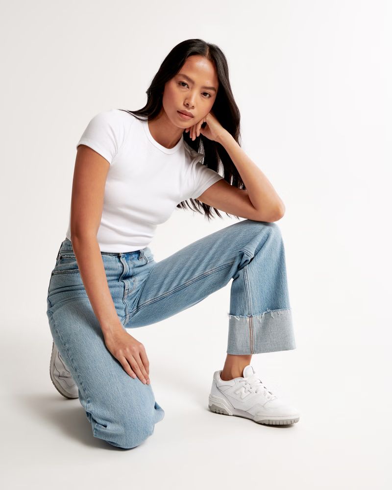 Women's High Rise 90s Relaxed Jean | Women's Bottoms | Abercrombie.com | Abercrombie & Fitch (US)