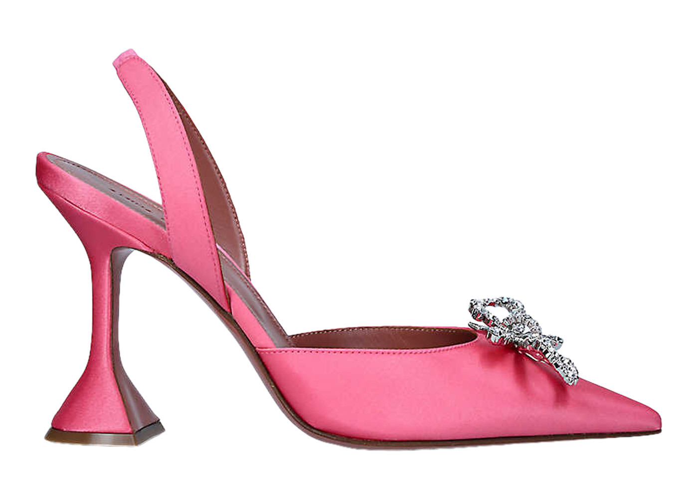 Women's Amina Muaddi Rosie 95mm Satin Sling Sneakers in Bubble Pink | StockX