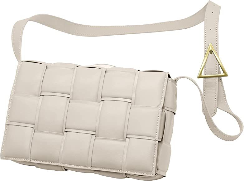 IEUOT Woven Padded Cassette-Style Women Crossbody Handbag Purse Shoulder Messenger Bag Fashion Cl... | Amazon (US)