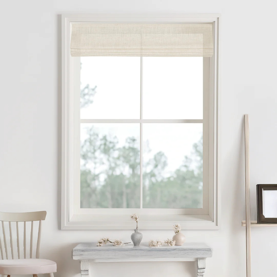 Jenna Linen Roman Shades & Blinds | NeutralCurtains