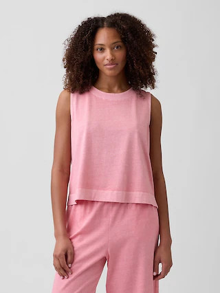 Crewneck PJ Shell Tank Top | Gap Factory