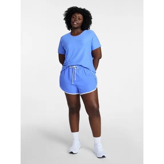 Athletic Works Women's and Women's Plus Piped Running Shorts, Sizes XS-4X | Walmart (US)