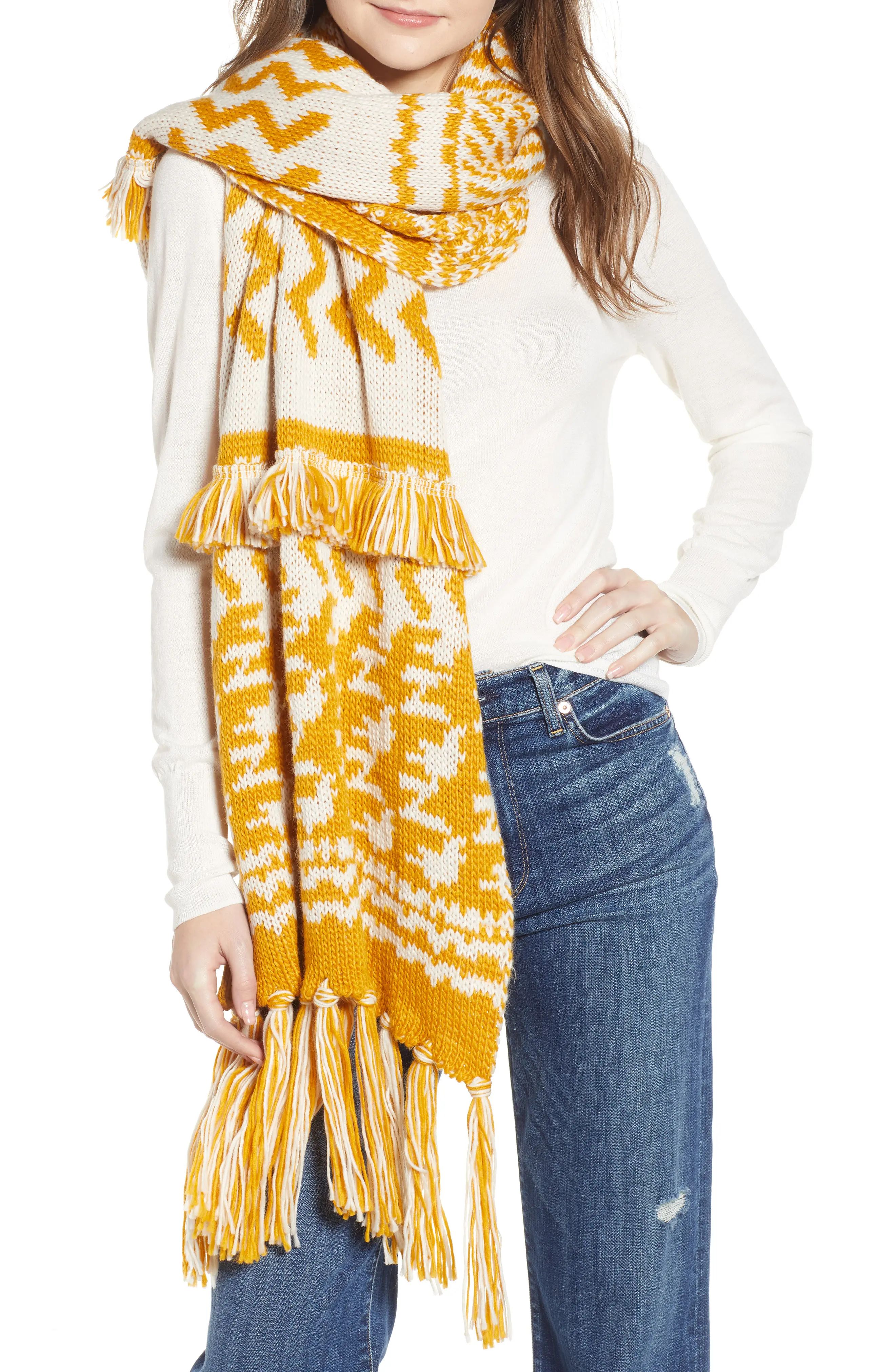 Free People Mile High Fleece Fringe Scarf | Nordstrom