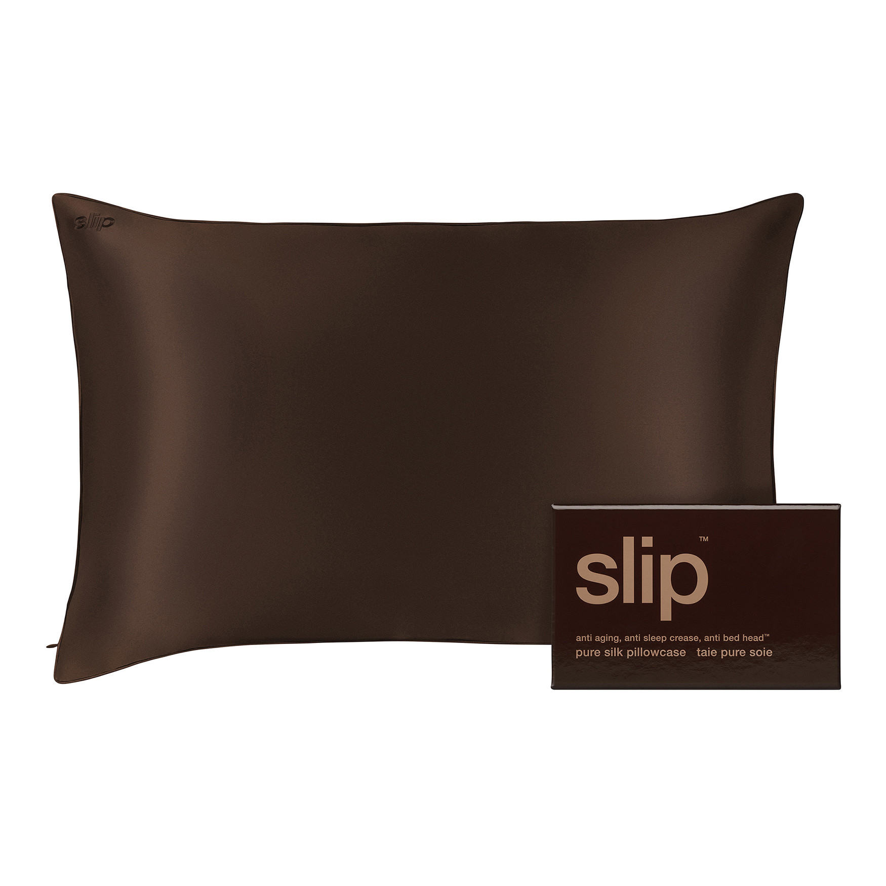 Pure Silk Queen Pillowcase - Chocolate | Space NK - UK