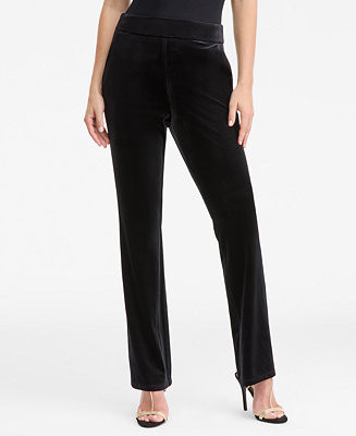 Women's High-Rise Velvet Flare Pants, Macy's Exclusive | Macy's