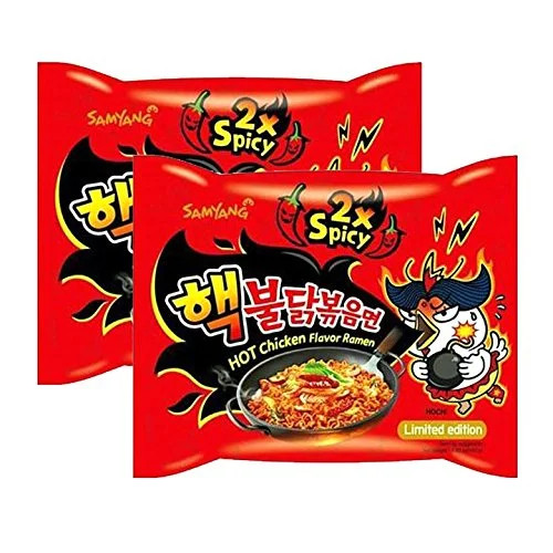 [ 2 Pack ] Samyang 2X Extra Spicy Hot Chicken Flavor Ramen Korean Spicy Noodle (140g each) | Walmart (US)