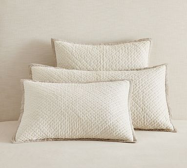 Cross Stitch Velvet Quilted Sham | Pottery Barn (US)