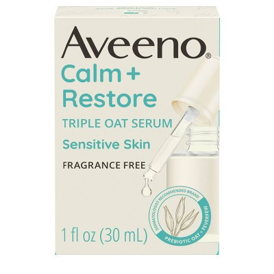 Aveeno Calm + Restore Triple Oat Hydrating Face Serum for Sensitive Skin - Fragrance Free - 1 fl oz | Target