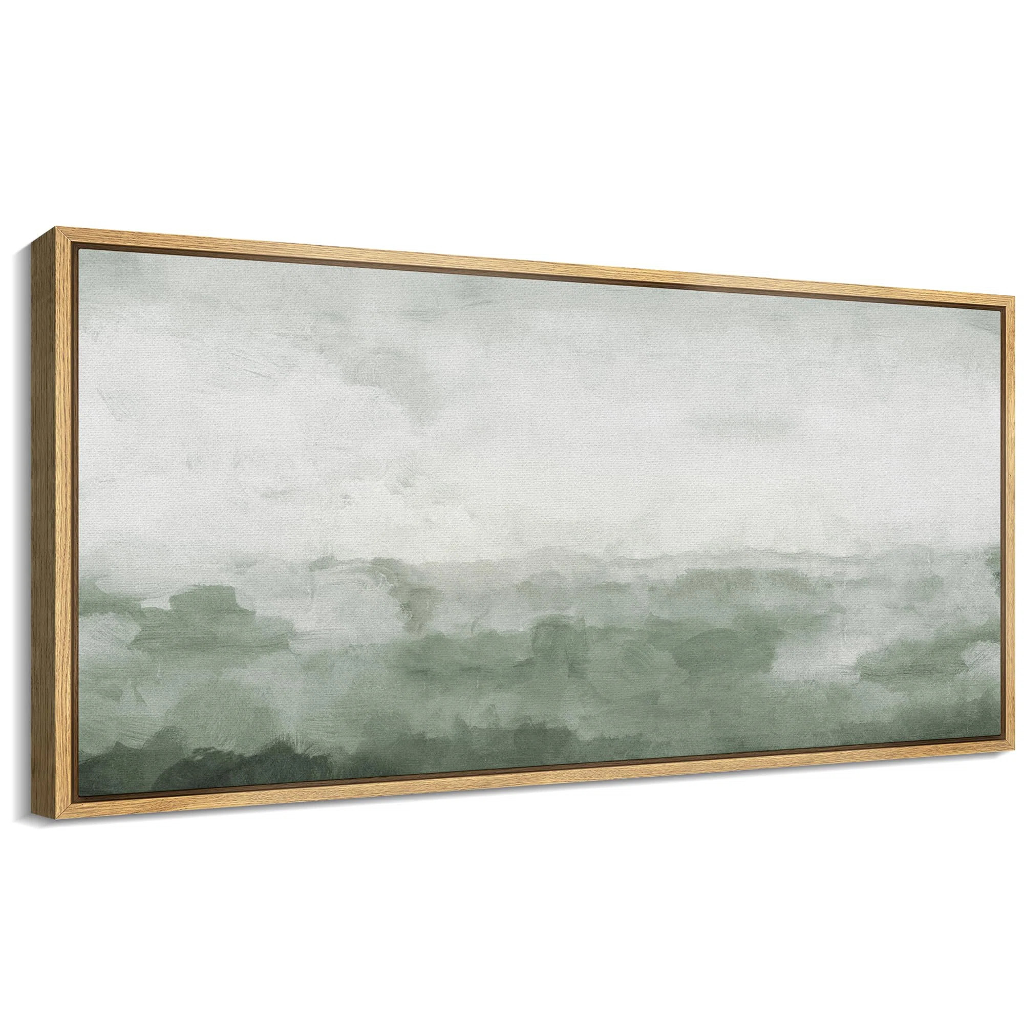 IDEA4WALL Minimal Landscape Misty Green Horizon Framed On Canvas Print & Reviews | Wayfair | Wayfair North America