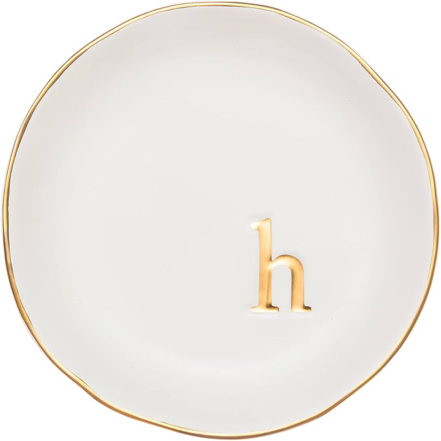 COLLECTIVE HOME - Ceramic Jewelry Tray, Decorative Trinket Dish for Rings Earrings Necklaces Brac... | Amazon (US)