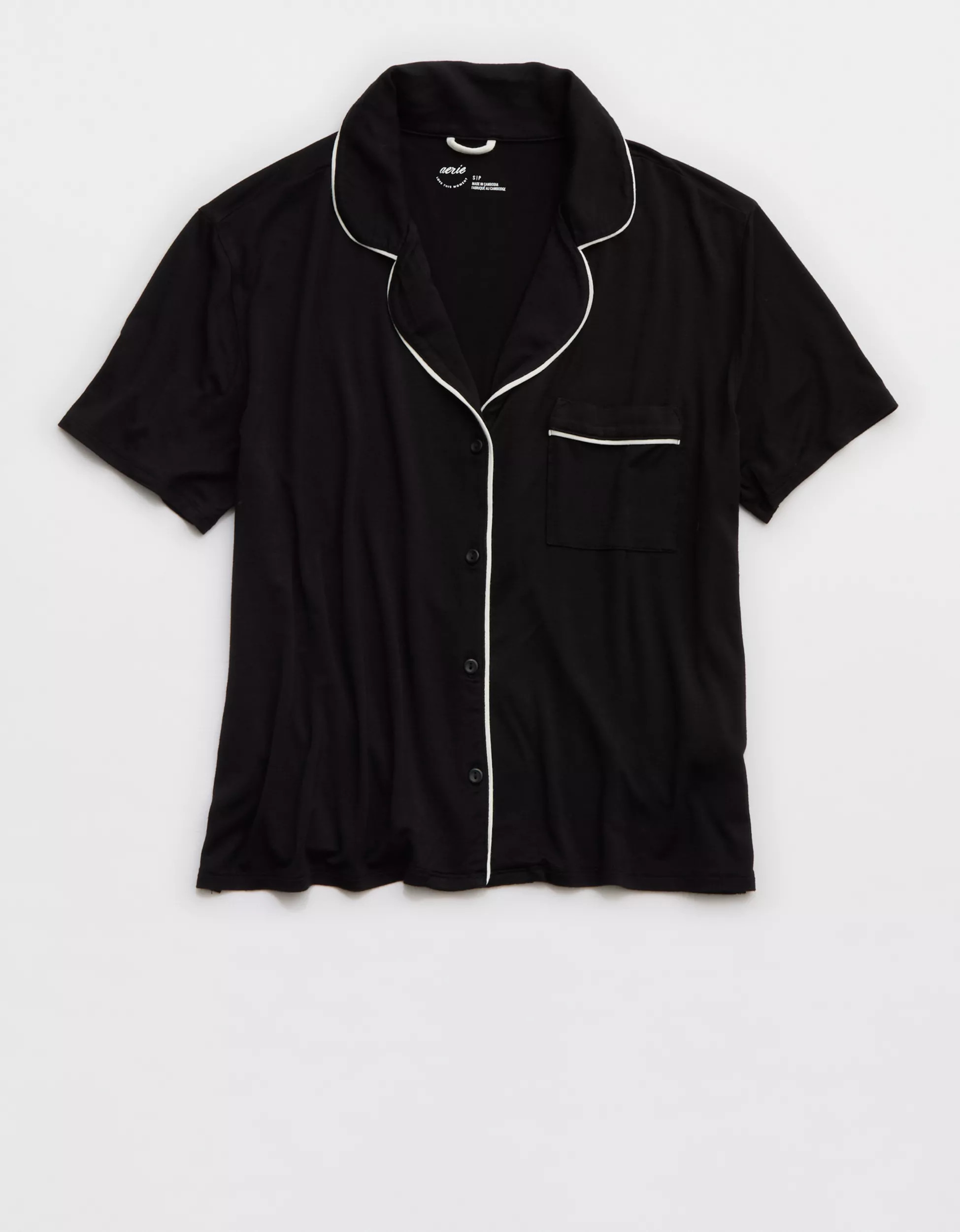 Aerie Real Soft® Short Sleeve Pajama Shirt | Aerie