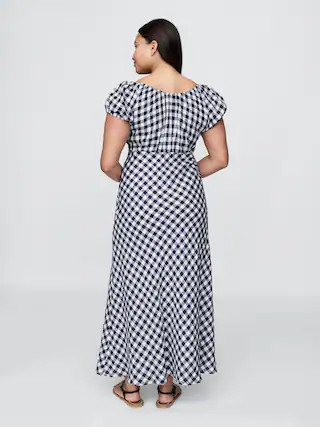 Gap × DÔEN 100% Linen Gingham Midi Dress | Gap (US)
