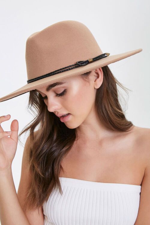 Faux Suede Bow-Trim Fedora | Forever 21 (US)