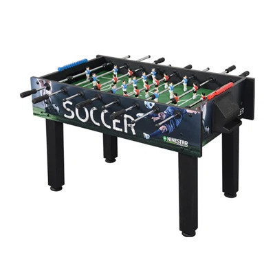 Black + White Rectangular Manufactured Wood + Metal Foosball Tables | Wayfair North America