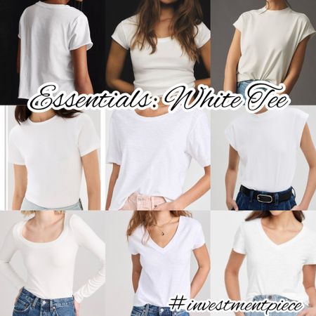 A must for any great wardrobe? A white tee. From shorts and jeans to party skirts- there is nothing a white tee doesn’t go with. From fitted to boxy to muscle here are a few of my faves! #investmentpiece 

#LTKstyletip #LTKSeasonal #LTKfindsunder100