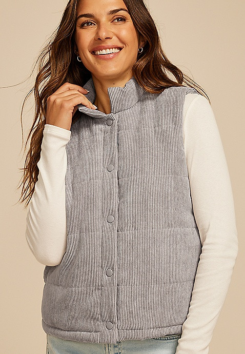 Corduroy Quilted Vest | Maurices