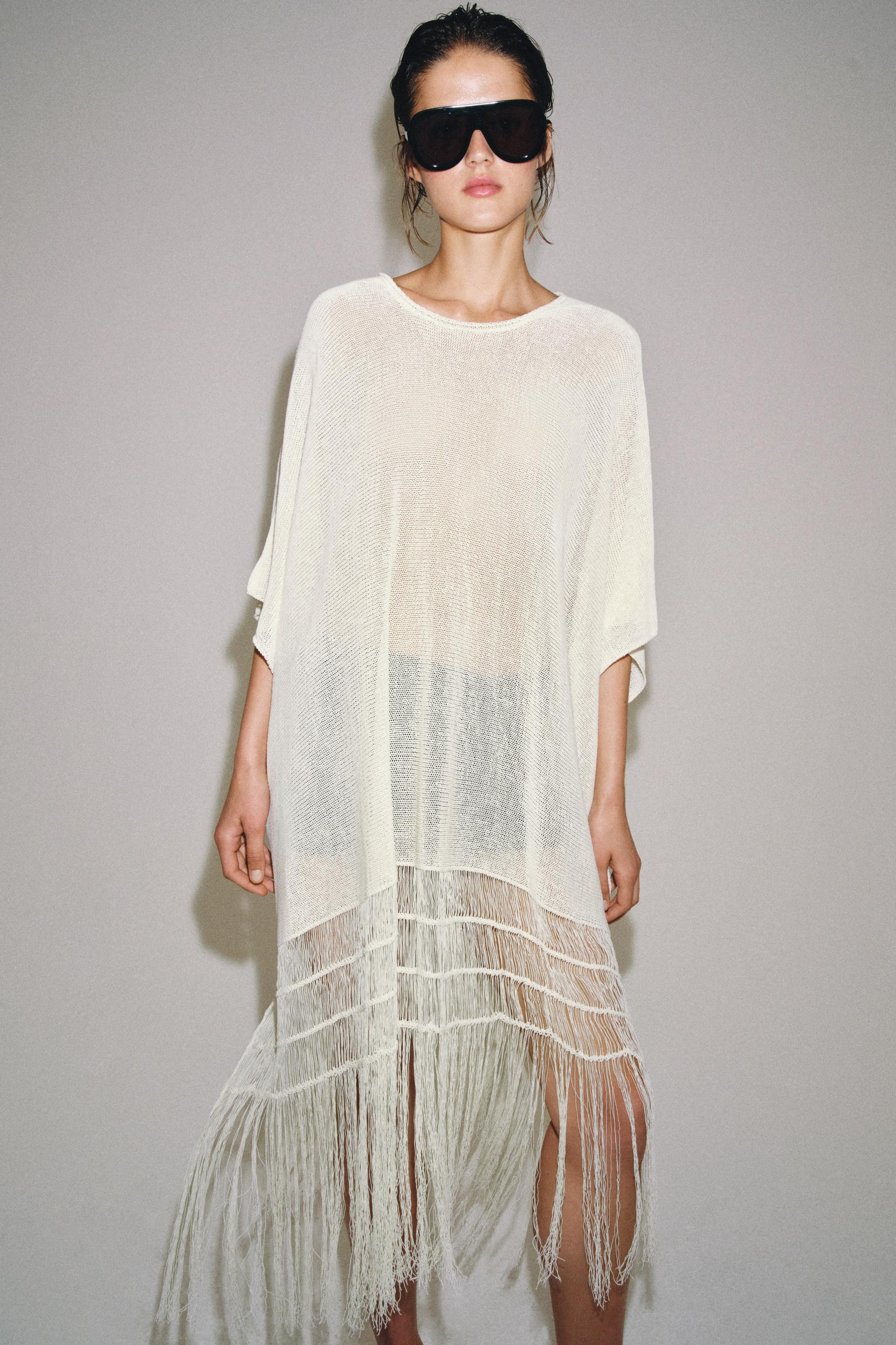FRINGED KNIT TUNIC | Zara US