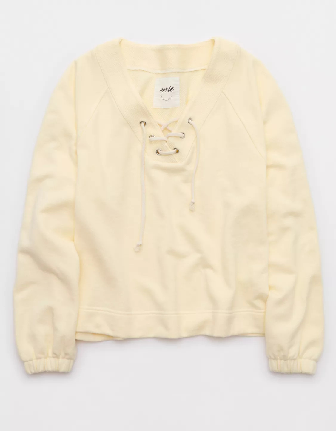 Aerie Lace Up Sweatshirt | American Eagle Outfitters (US & CA)
