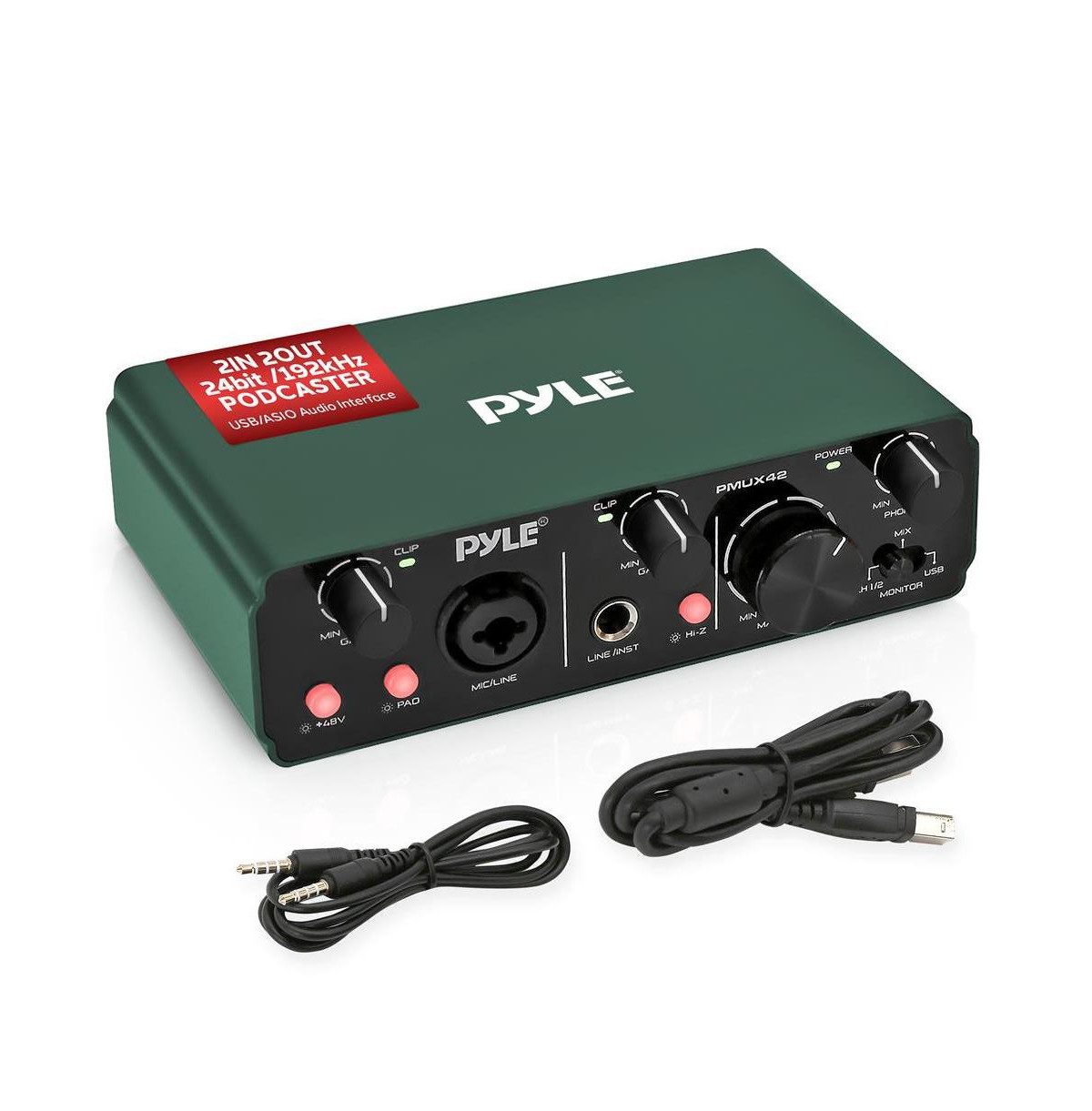 Pyle Podcasting Usb/Asio Audio Interface for Recording, Songwriting, Streaming, and Podcasting - Black | Macy's