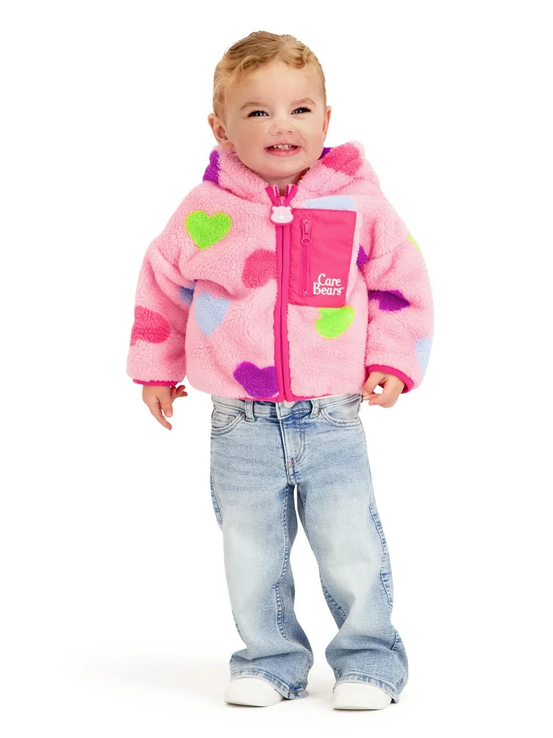 Care Bears Toddler Girls Sherpa Jacket, Sizes 12 Months - 5T | Walmart (US)