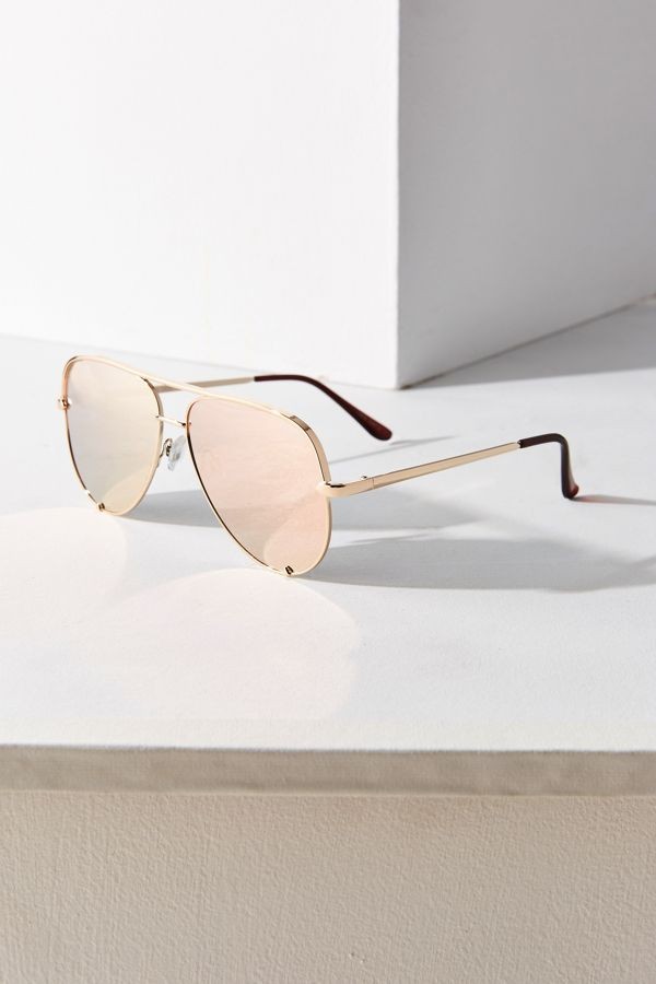 Quay X Desi Perkins High Key Aviator Sunglasses | Urban Outfitters US