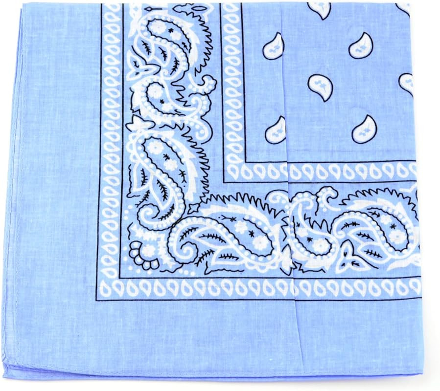 NYFASHION101 Unisex Double Sided Print Paisley Cotton Bandana Head Wrap Scarf | Amazon (US)