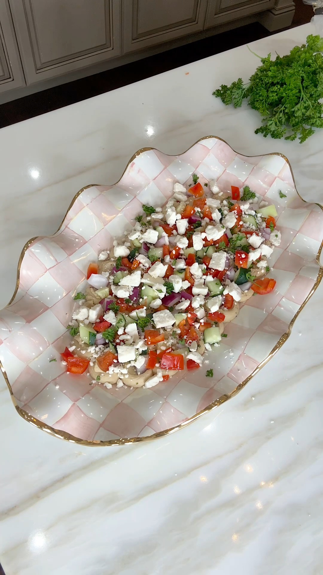 SEVEN LAYER GREEK DIP
See recipe below! My friend made this and it was SO GOOD I had to remake it. Pertect tor bbas and upcoming fall tailgates. Serve with pita or veggies and thank us later!

Main layers to dip:
- Hummus
- Olive oil
- Fresh Lemon juice
- Feta
- Red bell pepper
- Red onion
- Cucumber

Seasonings to taste:
- Salt
- Pepper
- Red pepper
- Parsley

#easyrecipe #diprecipe #tailgatefood #hummusrecipe #partyfoodideas #summerbbq 

#LTKfoodie #LTKHome