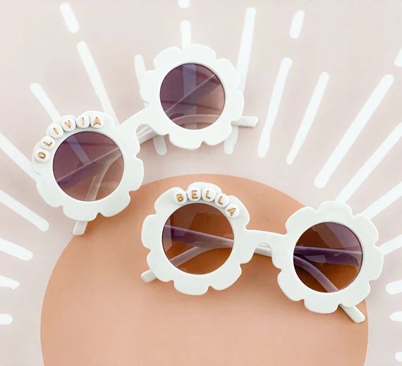 Personalized Flower Sunglasses for Girls Toddler Kid Child | Etsy | Etsy (US)