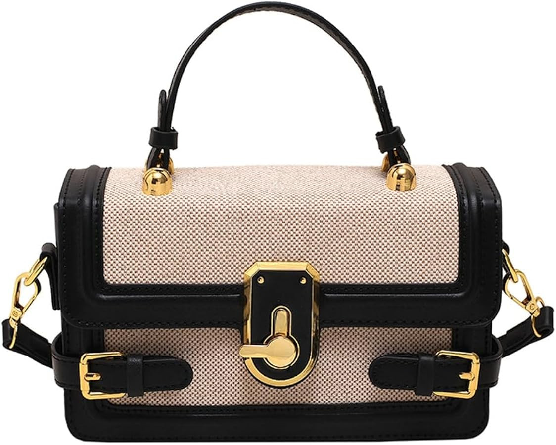 Womens Chic Crossbody Shoulder Bags Small Totes PU Leather Evening Clutch Purse Splicing Handbag ... | Amazon (US)